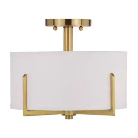 * Indoor Lighting|Wholesale Patriot Lighting® Citrine Gold 2-Light Semi-Flush Mount Ceiling Light