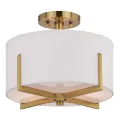 * Indoor Lighting|Wholesale Patriot Lighting® Citrine Gold 2-Light Semi-Flush Mount Ceiling Light