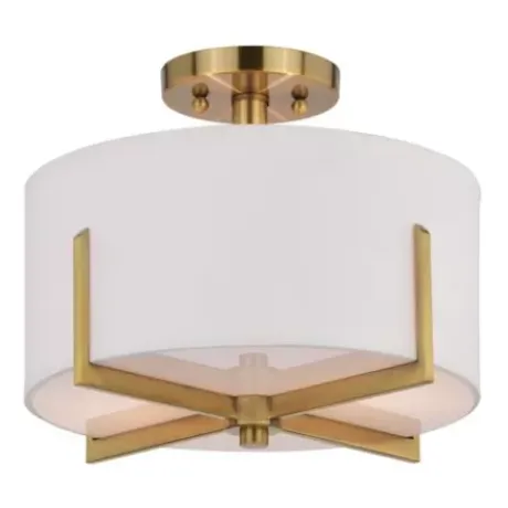 * Indoor Lighting|Wholesale Patriot Lighting® Citrine Gold 2-Light Semi-Flush Mount Ceiling Light