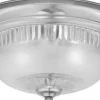 * Indoor Lighting|Wholesale Patriot Lighting® Renais Satin Nickel 2-Light Flush Mount Ceiling Light