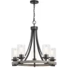 * Indoor Lighting|Wholesale Patriot Lighting® Elegant Home Brooklyn 5-Light Natural Iron & Distressed Faux Wood Chandelier