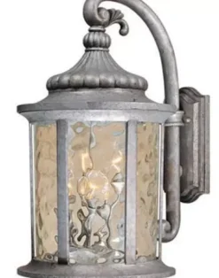 * Outdoor Lighting|Wholesale Patriot Lighting® Valencia Gilded Silver Outdoor Wall Light
