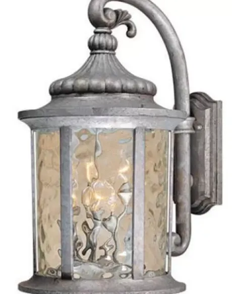 * Outdoor Lighting|Wholesale Patriot Lighting® Valencia Gilded Silver Outdoor Wall Light