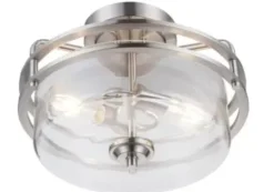 * Indoor Lighting|Wholesale Patriot Lighting® Joska Brushed Nickel 2-Light Semi-Flush Mount Ceiling Light