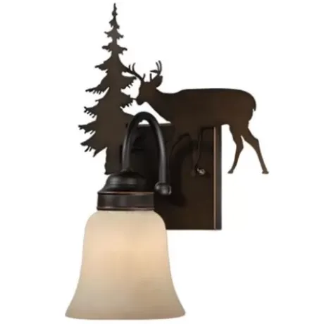 * Indoor Lighting|Wholesale Patriot Lighting® Deer Burnished Bronze 1-Light Vanity Light