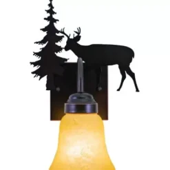 * Indoor Lighting|Wholesale Patriot Lighting® Deer Burnished Bronze 1-Light Vanity Light
