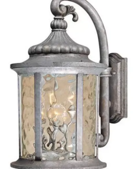 * Outdoor Lighting|Wholesale Patriot Lighting® Valencia Gilded Silver Outdoor Wall Light